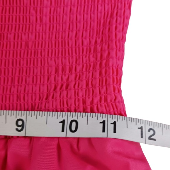 Lulus Dress Womens XS Fits Small Maxi Tiered Smocked Pink Halter Tie Back - Picture 9 of 9